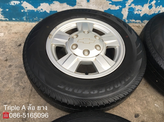 ล้อแม็ก 6รู139 Chevrolet ขอบ 15 พร้อมยาง 205-70-15 Bridgestone ปี13
