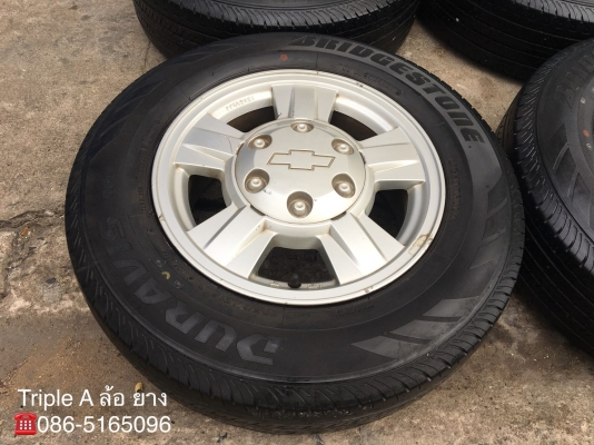 ล้อแม็ก 6รู139 Chevrolet ขอบ 15 พร้อมยาง 205-70-15 Bridgestone ปี13