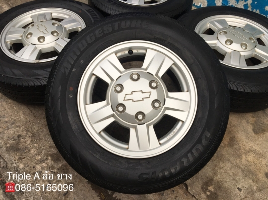 ล้อแม็ก 6รู139 Chevrolet ขอบ 15 พร้อมยาง 205-70-15 Bridgestone ปี13