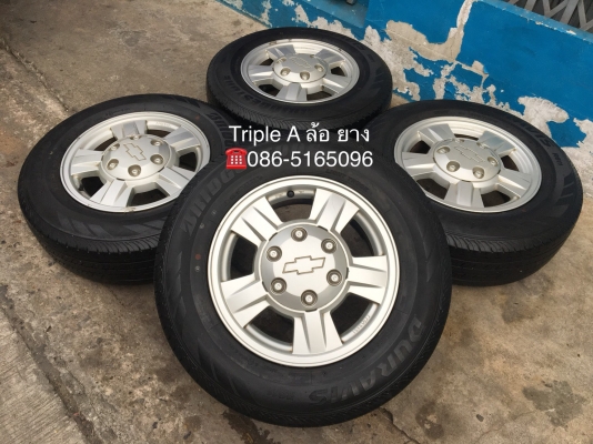 ล้อแม็ก 6รู139 Chevrolet ขอบ 15 พร้อมยาง 205-70-15 Bridgestone ปี13