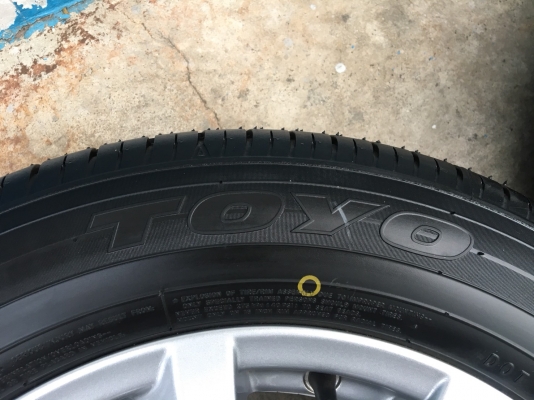 ล้อแม็กป้ายแดง Mazda3 ขอบ 16 พร้อมยางป้ายแดง 205-60-16 TOYO ปี 18 แม็กสวยกริ๊บ ดอกยางมีตุ่ม เส้นสีชัด