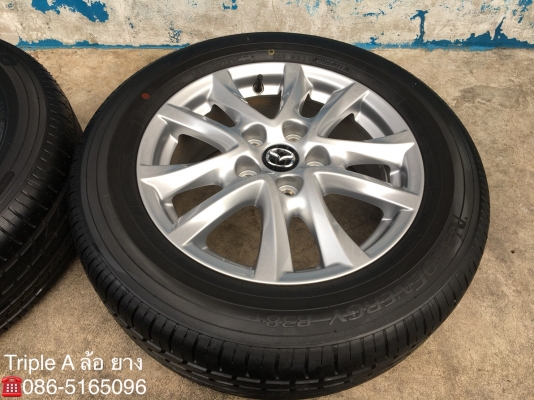 ล้อแม็กป้ายแดง Mazda3 ขอบ 16 พร้อมยางป้ายแดง 205-60-16 TOYO ปี 18 แม็กสวยกริ๊บ ดอกยางมีตุ่ม เส้นสีชัด
