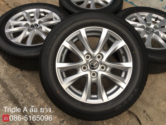 ล้อแม็กป้ายแดง Mazda3 ขอบ 16 พร้อมยางป้ายแดง 205-60-16 TOYO ปี 18 แม็กสวยกริ๊บ ดอกยางมีตุ่ม เส้นสีชัด