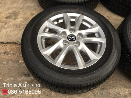 ล้อแม็กป้ายแดง Mazda3 ขอบ 16 พร้อมยางป้ายแดง 205-60-16 TOYO ปี 18 แม็กสวยกริ๊บ ดอกยางมีตุ่ม เส้นสีชัด