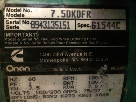 ขายเครื่องปั่นไฟเล็ก 7.5 KW เก่านอก ขายเครื่องปั่นไฟเล็ก 7.5 KW เก่านอก