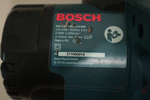 เลื่อยวงเดือน 9 นิ้ว BOSCH ของแท้ รุ่น GKS 235 สภาพใหม่ เลื่อยวงเดือน 9 นิ้ว BOSCH ของแท้ รุ่น GKS 235 สภาพใหม่