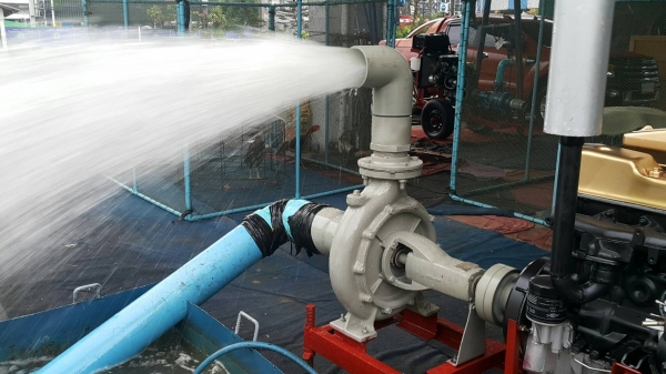 เครื่องสูบนํ้าประกอบใหม่พร้อมใช้งาน เครื่องยนต์ ISUZU มังกรทอง DIESEL+หอยส่งไกลขนาด 6 ออก 4  นิ้ว