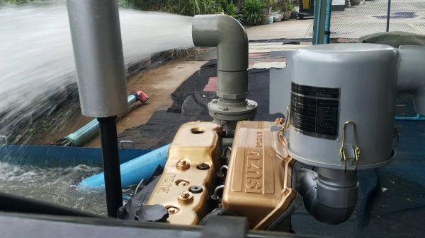 เครื่องสูบนํ้าประกอบใหม่พร้อมใช้งาน เครื่องยนต์ ISUZU มังกรทอง DIESEL+หอยส่งไกลขนาด 6 ออก 4  นิ้ว