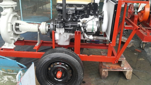 เครื่องสูบนํ้าประกอบใหม่พร้อมใช้งาน เครื่องยนต์ ISUZU มังกรทอง DIESEL+หอยส่งไกลขนาด 6 ออก 4  นิ้ว