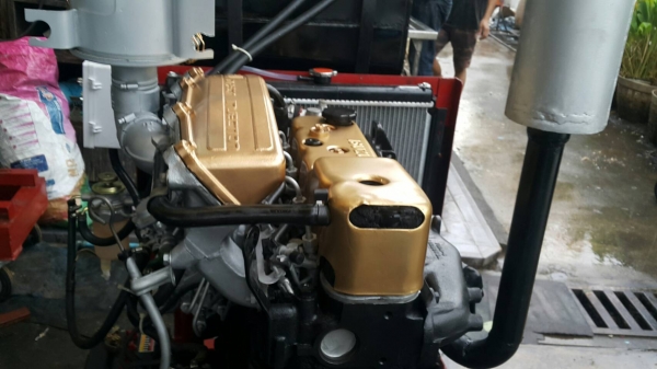 เครื่องสูบนํ้าประกอบใหม่พร้อมใช้งาน เครื่องยนต์ ISUZU มังกรทอง DIESEL+หอยส่งไกลขนาด 6 ออก 4  นิ้ว