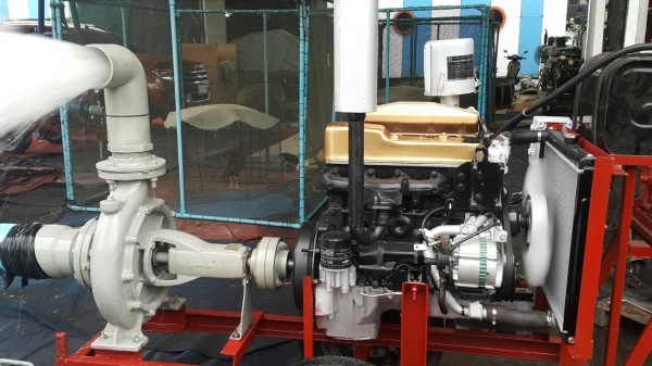 เครื่องสูบนํ้าประกอบใหม่พร้อมใช้งาน เครื่องยนต์ ISUZU มังกรทอง DIESEL+หอยส่งไกลขนาด 6 ออก 4  นิ้ว