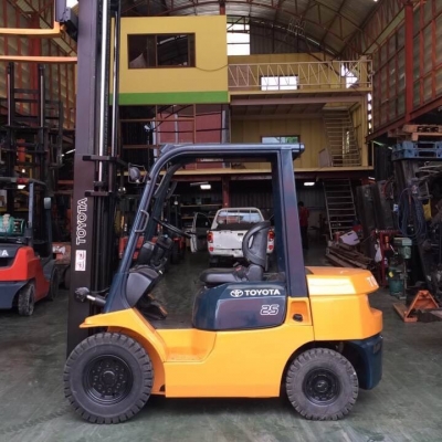 ขายTOYOTA-7FD25 ดีเซลขนาด2.5ตัน.เสาสูง3เมตร.เกียร์ออโต้+งาสไลด์ซ้ายขวาสภาพสวยๆ320,000บาท