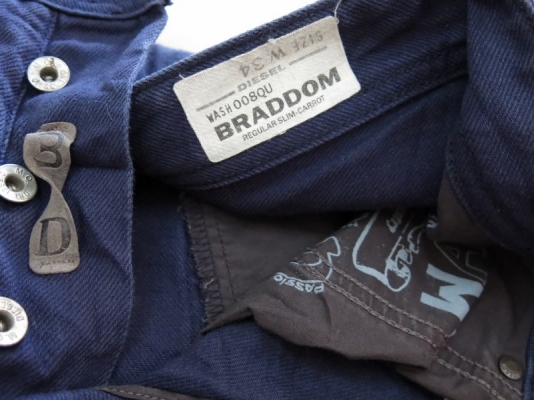 DIESEL BRADDOM  3D 8QU  MADE IN MOROCCO วัดจริงเอว 36