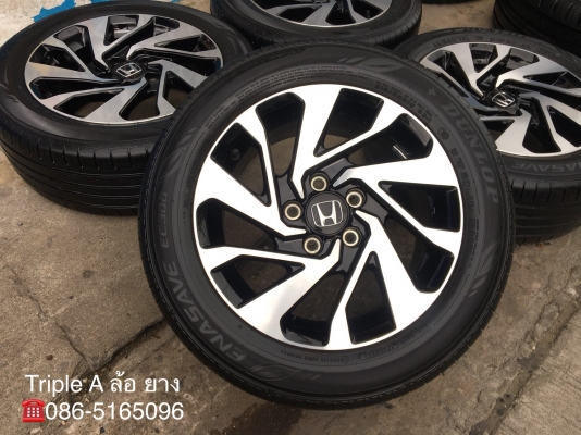 ล้อแม็ก Honda Civic FC ขอบ16 พร้อมยาง Dunlop 215-55-16 ปี 16 สภาพสวย