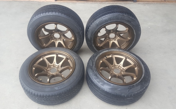 ล้อมือ2 CE28 ขอบ15 4รู100-114 กว้าง8 พร้อมยาง  4 ล้อ