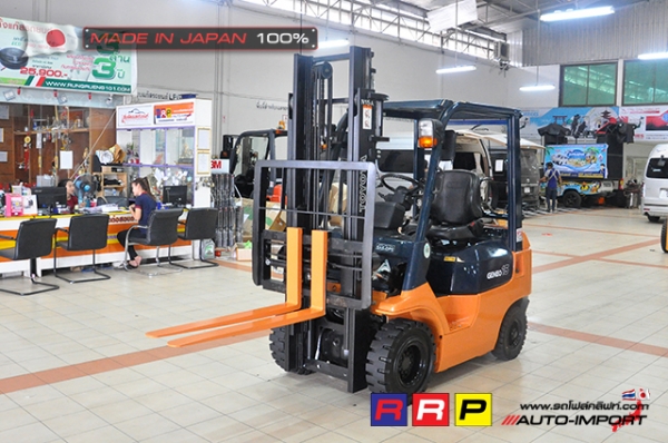 ขายรถโฟล์คลิฟท์มือสอง TOYOTA รุ่น 7FGL15-26012 นำเข้าจากประเทศญี่ปุ่น 100\% ไม่เคยใช้งานในไทย