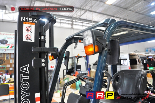 ขายรถโฟล์คลิฟท์มือสอง TOYOTA รุ่น 7FGL15-26012 นำเข้าจากประเทศญี่ปุ่น 100\% ไม่เคยใช้งานในไทย