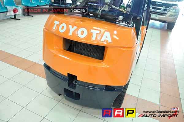 ขายรถโฟล์คลิฟท์มือสอง TOYOTA รุ่น 7FGL15-26012 นำเข้าจากประเทศญี่ปุ่น 100\% ไม่เคยใช้งานในไทย