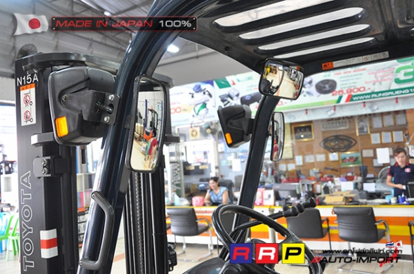 ขายรถโฟล์คลิฟท์มือสอง TOYOTA รุ่น 7FGL15-26012 นำเข้าจากประเทศญี่ปุ่น 100\% ไม่เคยใช้งานในไทย