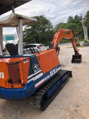 ขายด่วน 270,000 บาท แบคโฮเล็ก คูโบต้าKH-033 เครื่องยนต์ดีเซล 4 สูบ ปั๊มนิ้ว ปั๊มแรงทำงานเร็ว ไม่มีโหลด รถนำเข้าญี่ปุ่น ไม่เคยใช้งานในไทยมาก่อน