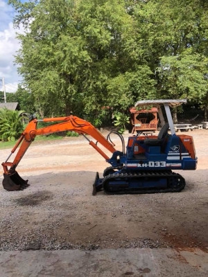 ขายด่วน 270,000 บาท แบคโฮเล็ก คูโบต้าKH-033 เครื่องยนต์ดีเซล 4 สูบ ปั๊มนิ้ว ปั๊มแรงทำงานเร็ว ไม่มีโหลด รถนำเข้าญี่ปุ่น ไม่เคยใช้งานในไทยมาก่อน