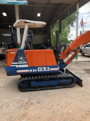 ขายด่วน 270,000 บาท แบคโฮเล็ก คูโบต้าKH-033 เครื่องยนต์ดีเซล 4 สูบ ปั๊มนิ้ว ปั๊มแรงทำงานเร็ว ไม่มีโหลด รถนำเข้าญี่ปุ่น ไม่เคยใช้งานในไทยมาก่อน