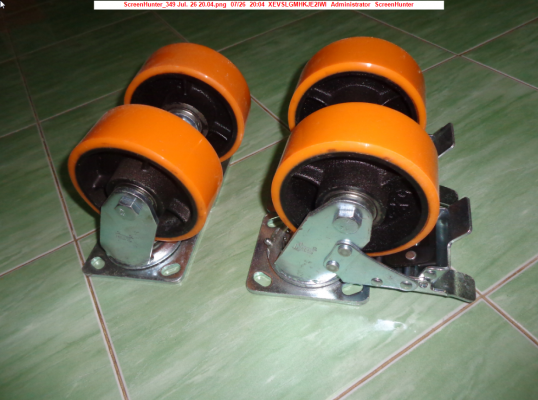 ขายล้อยูริเทรนขนาด5นิ้ว หน้ากว้าง2นิ้ว ล้อเป็นทั้ง4ล้อ สถาพใหม่ยังไม่ถูกใช้งาน