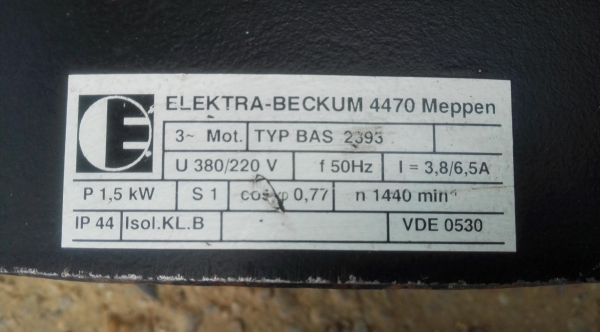 เลื่อยผ่าไม้แบนด์ซอลเยอรมันBANDSAW ELEKTRA-BECKUM D-4470