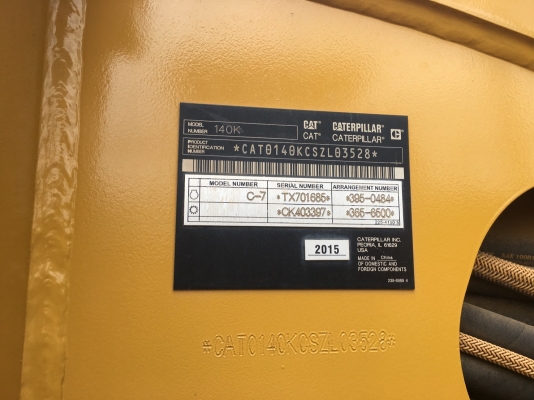 รถเกรด CAT.140 K ทำงาน 2 พันกว่า ชม.เอกสารเล่มทะเบียนราคา 4,700,000