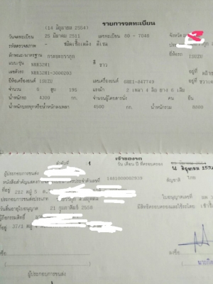 รถหกล้อดั้ม อีซูสุNRR195 แรงม้า มีทะเบียนพร้อมใช้งาน ราคาไม่แพง