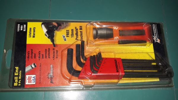 ขายหกเหลี่ยมหัวบอล9ตัวชุด MADE IN USA.ของแท้รุ่นพิเศษ