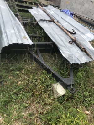 ขายด่วน สาลี่ใส่แบคโฮ  มีระบบยกถาดขึ้นลงได้ ต่อมาใหม่ล้อรถ6ล้อ แข็งแรง ขาย 43000 บาท