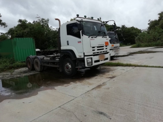 ขายรถหัวลากหางพื้นเรียบ 22ล้อ ISUZU MP1GXZ77N8Tเครื่อง360แรงม้าปี55 สนใจโทร 081-970-1072