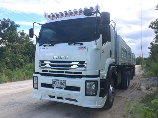 Isuzu 360 ปี 59 แม่ลูกดัมพ์สามมิตร ไมล์ 14x,xxx ยางดี น้ำหนักบรรทุก 29.10 ตัน สวยเดิมพร้อมใช้งาน ทะเ Isuzu 360 ปี 59 แม่ลูกดัมพ์สามมิตร ไมล์ 14x,xxx ยางดี น้ำหนักบรรทุก 29.10 ตัน สวยเดิมพร้อมใช้งาน ทะเ