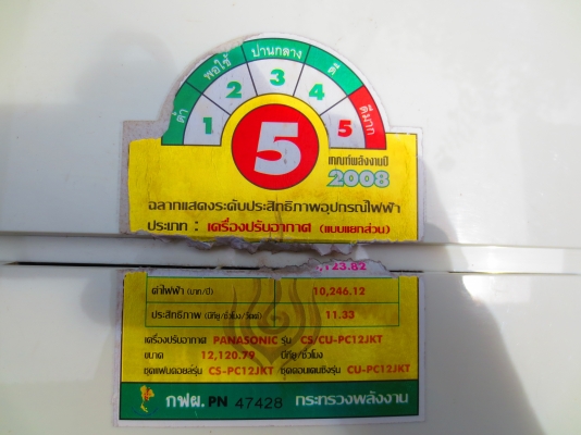 ขาย แอร์มือสอง พานาโซนิค 12,000 บีทียู สภาพดี เย็นปกติ