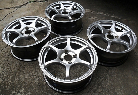 แม็กแฟชั่น ขอบ15 ลายADVAN 4รู100 สีไฮเปอร์ซิลเวอร์ คู่2750