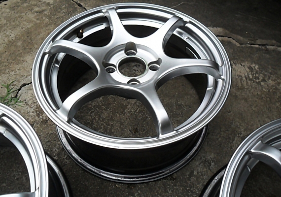 แม็กแฟชั่น ขอบ15 ลายADVAN 4รู100 สีไฮเปอร์ซิลเวอร์ คู่2750