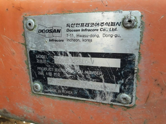 ขายรถแบคโฮ DAEWOO DOOSAN SOLAR 225LC-V เอกสารเล่ม ราคา 800000