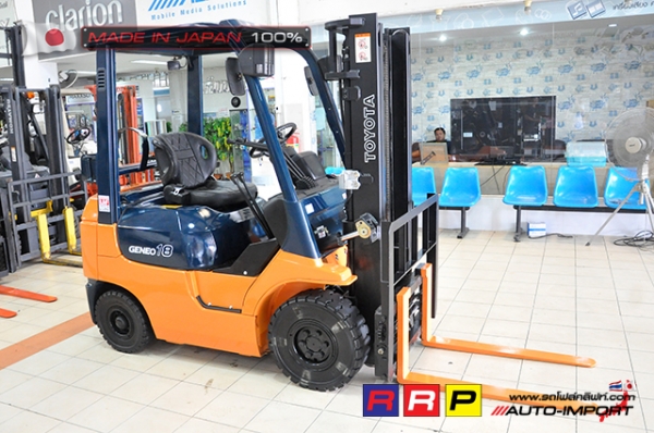 ขายรถโฟล์คลิฟท์มือสอง TOYOTA รุ่น 7FG18-12045 นำเข้าจากประเทศญี่ปุ่น 100\% ไม่เคยใช้งานในไทย ขายรถโฟล์คลิฟท์มือสอง TOYOTA รุ่น 7FG18-12045 นำเข้าจากประเทศญี่ปุ่น 100\% ไม่เคยใช้งานในไทย