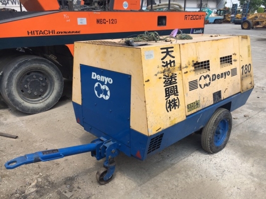 DENYO DPS-180SS2 (มีล้อ): 180CFM 7บาร์ เครื่องปั๊มลม นำเข้าจากญี่ปุ่น โทร. 080-6565422 (หนิง)