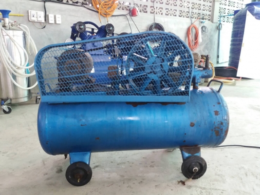 PUMA 1/2HP 2 สูบ ถัง 64 ลิตร มอเตอร์ มิสซู สีเดิมๆพร้อมใช้งานไม่รั่วไม่ซึม