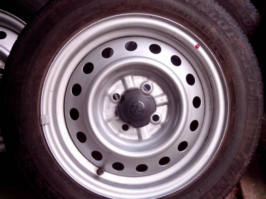 ล้อกะทะ vios 2011 ขอบ14 พร้อมยางดอกหนาๆ