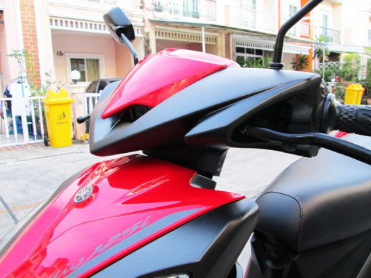 ขาย Mio 125 I ปลายปี 2012 ลาย GTX ใหม่ล่าสุด ตัว TOP ล้อแม็ก ไมล์แท้ 3409 กม รถหัวฉีดประหยัดน้ำมัน แรงด้วยเครื่องยนต์ 125CC กระบอกสูบ Diasil ทนแข็งแกร่ง สีดำ แดง