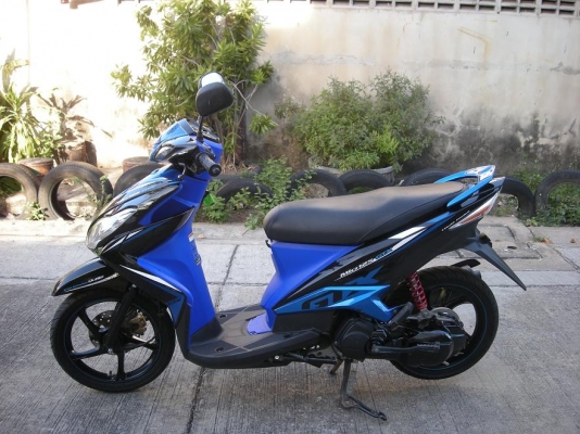mio 125 ปี2012 GTX สีน้ำเงิน-ดำ ล้อแม็ค เดิมๆ