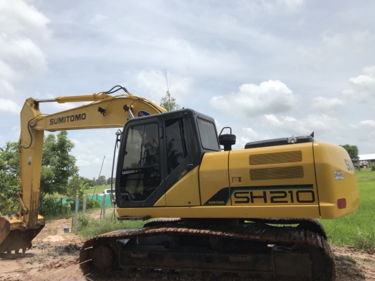 ขายรถแบคโฮ sumitomo sh-210 เอกสารเล่ม ไมล์ 6400 ราคา 1850000