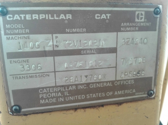 ขายรถเกรด CAT140G เอกสารเล่มทะเบียนราคา 2,100,000