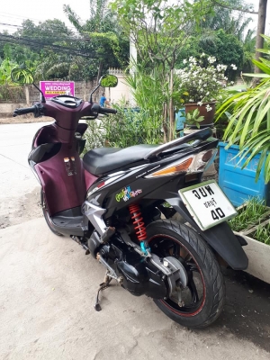 มีโอ 125 รุ่น GTX สีดำเทา (ล้อแม็กซ์แท้) ปี 2555 ขี่หล่อๆ