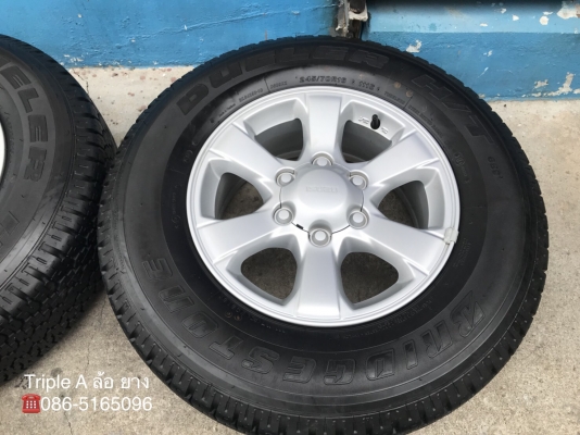 แม็กป้ายแดง ISUZU D-MAX Blue Power ขอบ 16 พร้อมยางป้ายแดง Bridgestone 245-70-16 ปี 18
