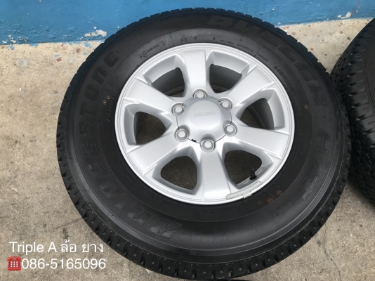แม็กป้ายแดง ISUZU D-MAX Blue Power ขอบ 16 พร้อมยางป้ายแดง Bridgestone 245-70-16 ปี 18