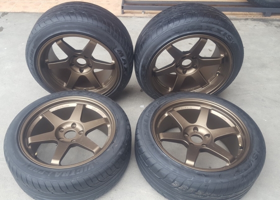 ล้อมือ2 TE37 ขอบ18 5รู114 พร้อมยาง  4 ล้อ